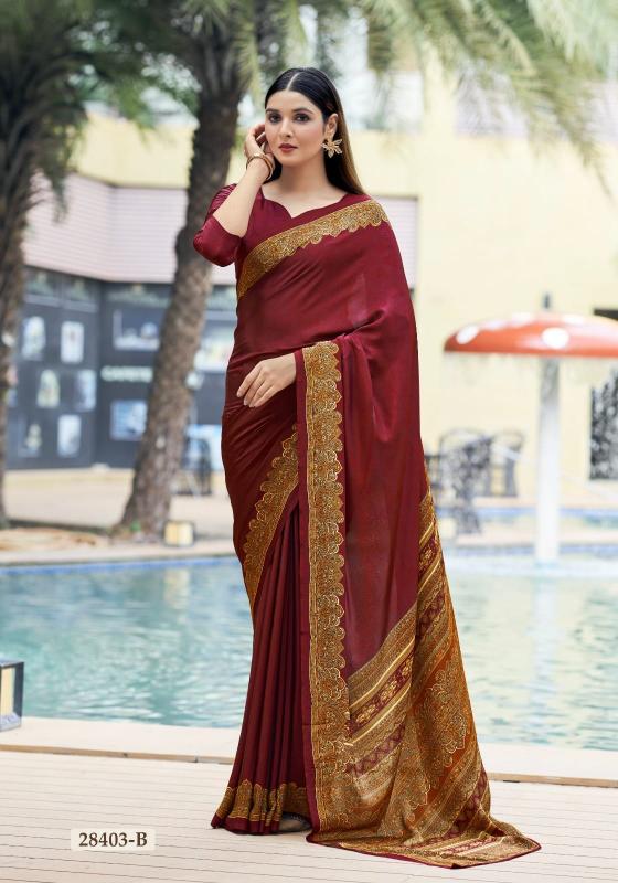 Ruchi Vivanta Silk 27 series 28403A To 24403D Casual Crepe Silk Saree Collection