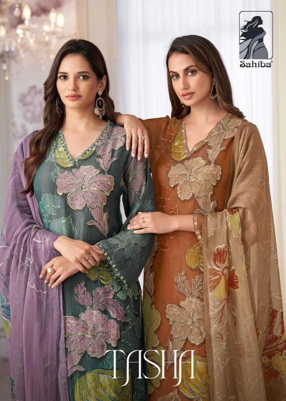 sahiba tasha simmer tissue crush wholesale salwar kameez in surat