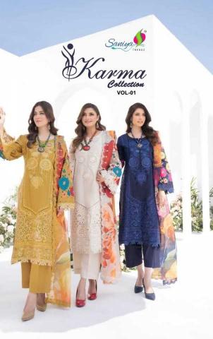 saniya trendz karma collection vol 1 series 1001-1003 COTTON wholesale salwar kameez in surat