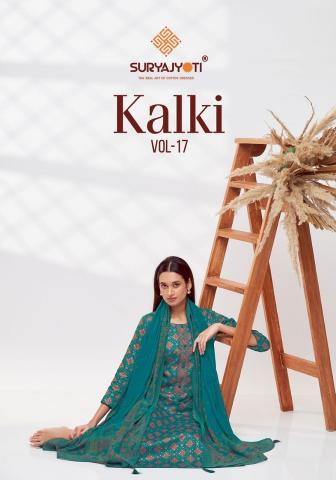 Suryajyoti Kalki Vol-17 series 1701-1708 Jaam Satin wholesale salwar kameez in surat