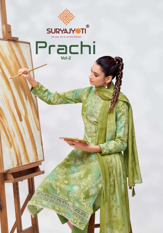 Suryajyoti Prachi Vol 2 series 2001 to 2006 Jam Satin Print Daily Wear Dress Material - Quality Exports