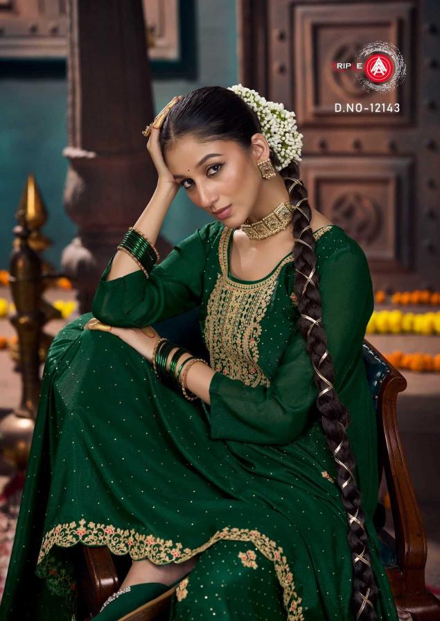 triple a xander series 12141-12146 Georgette wholesale readymade salwar kameez in surat