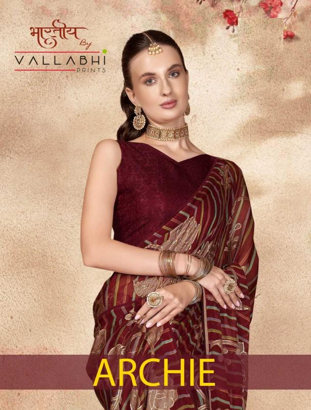 vallabhi prints archie series 29851-29856 BRASSO wholesale saree in surat 