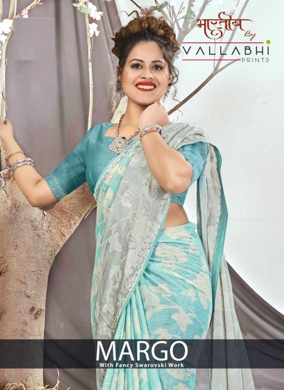 vallabhi prints margo series 29231-29236 brasso wholesale saree in surat 