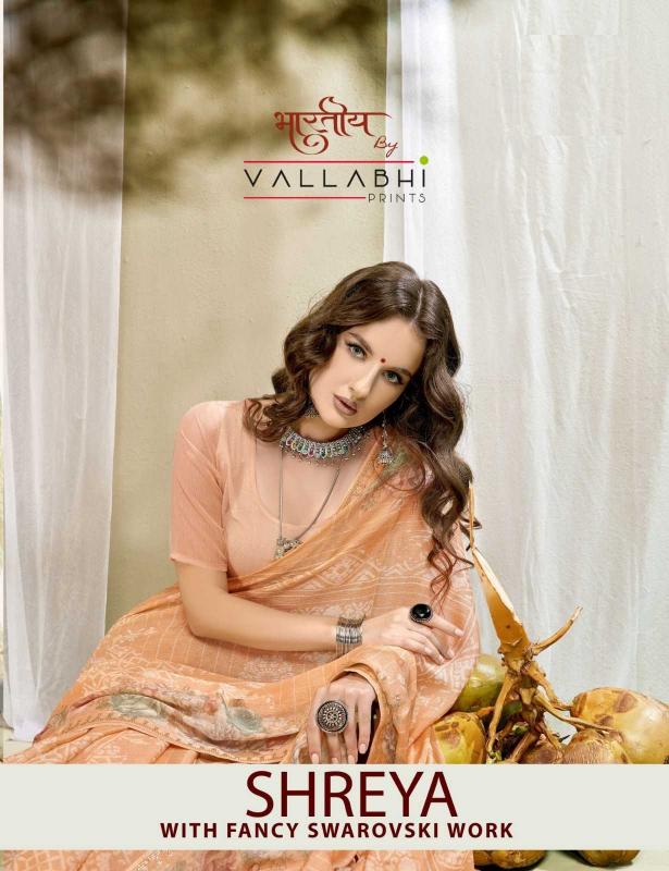 Vallabhi Prints Shreya Series 30201-30206 Attractive Look Brasso Sarees for Wholesale