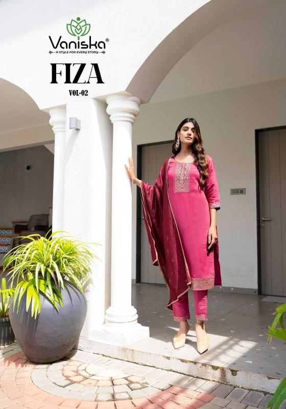 VANISKA COLOURPIX FIZA VOL 2 SERIES 2001 TO 2006 READYMADE ADORABLE ROMAN SILK 3PCS SUIT