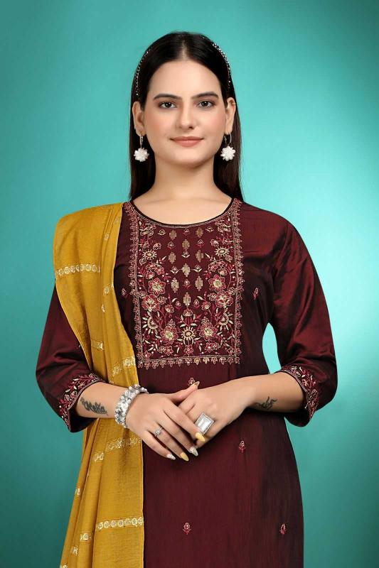 veeksha rose gold series 1001-1006 rangila silk wholesale readymade salwar kameez in surat