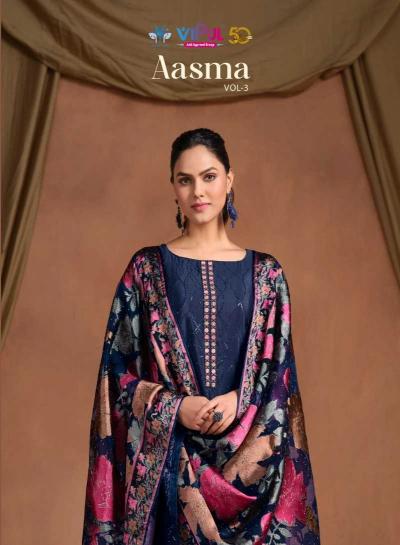 VIPUL FASHION AASMA VOL 3 SERIES 6001 TO 6006   CHIFFON STYLISH SUITS COLLECTION