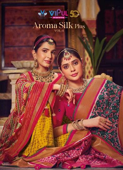 vipul fashion aroma silk plus vol 4 SERIES 85806-85817 SILK wholesale saree in surat 