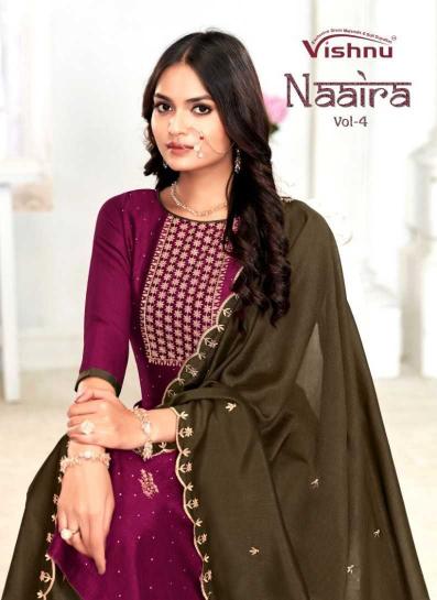 vishnu Naaira vol 4 series 76001-76012 vichitra wholesale salwar kameez in surat  