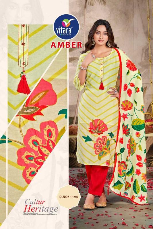 vitara fashion amber series 1194 heavy maslin wholesale readymade salwar kameez in surat