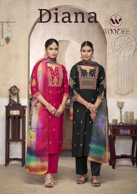 woodee diana series 1001-1006 Premium viscose silk wholesale readymade salwar kameez in surat