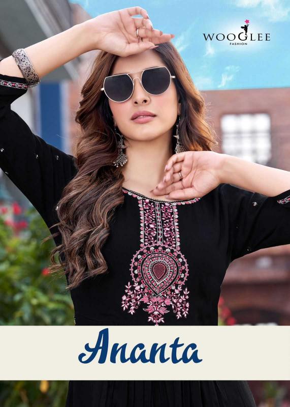 wooglee ananta series 4001-4004 Wrinkle Rayon wholesale kurti in surat 