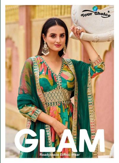 your choice glam series 1001-1002 pure Chinon wholesale readymade salwar kameez in surat