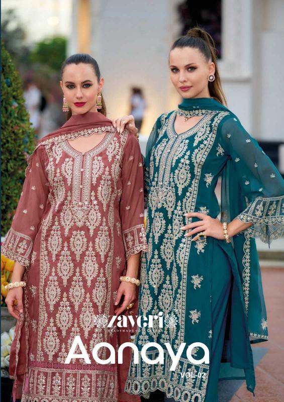 Zaveri Aanaya Vol 2 series 1366 to 1368 Designer Readymade Collection for Elegant Women