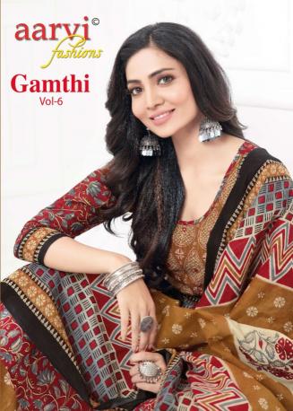 Aarvi Gamthi Vol-6 Series 7370-7277 Cotton , Wholesale Readymade Salwar Kameez in Surat