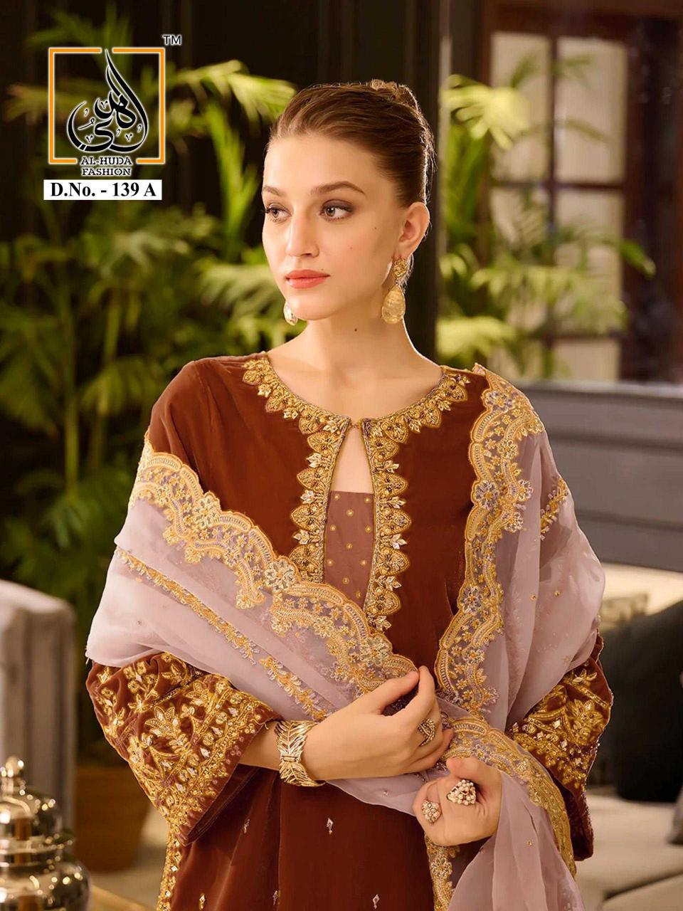 AL HUDA FASHION 139 Winter Special Pakistani Velvet Wholesale Readymade Suits in Surat