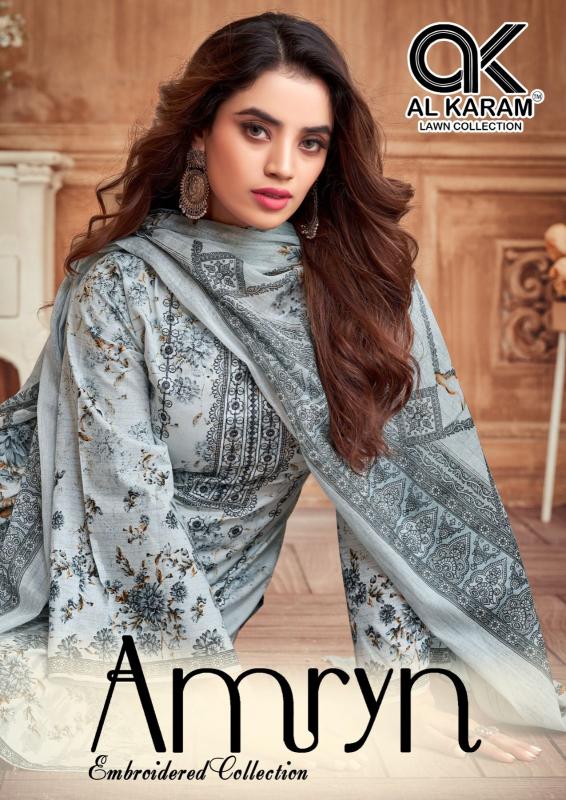 Alkaram Amryn Series 4001-4006 Lawn Cotton , Wholesale Salwar Kameez in Surat