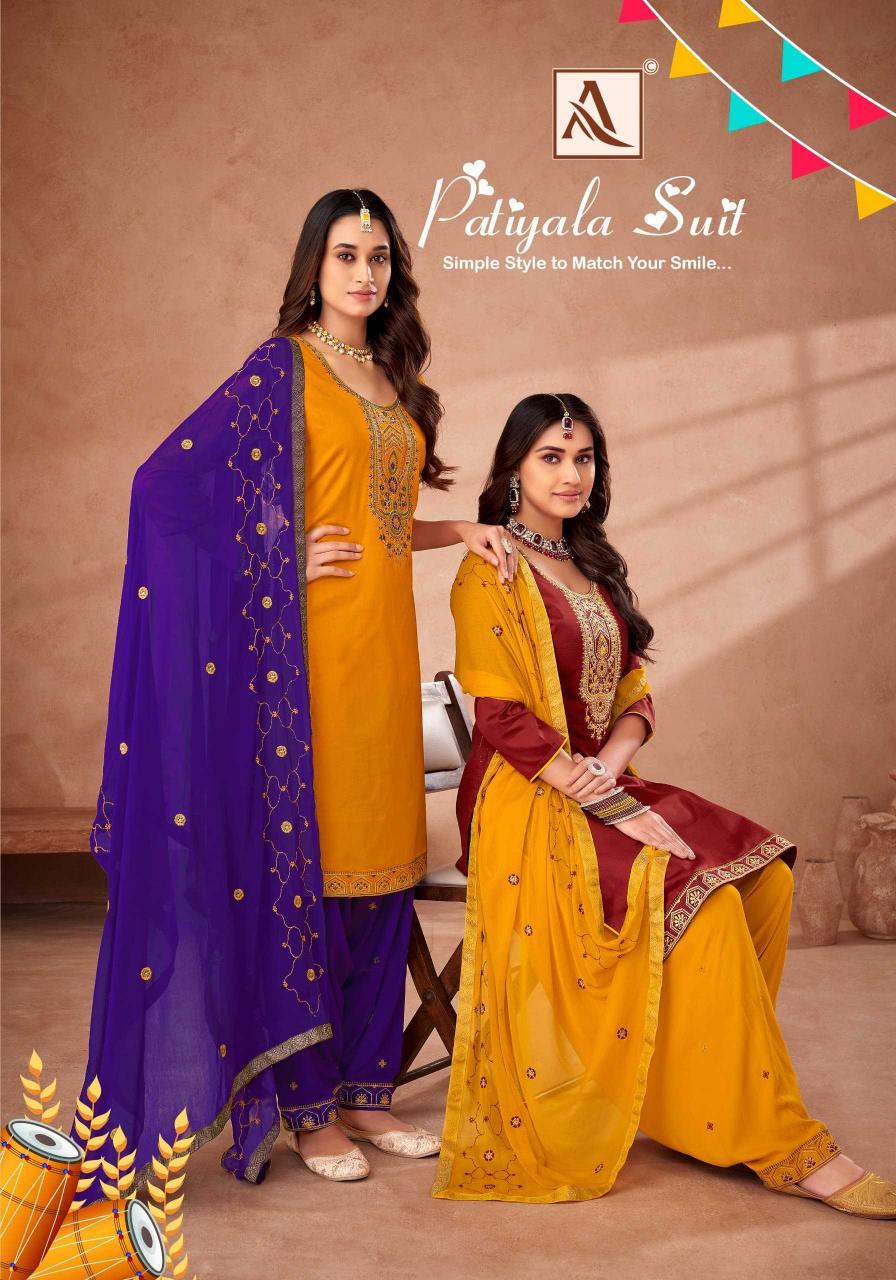 Alok Patiyala Suit Series 1680001-1680006 Zam Cotton Wholesale Salwar Suits in Surat