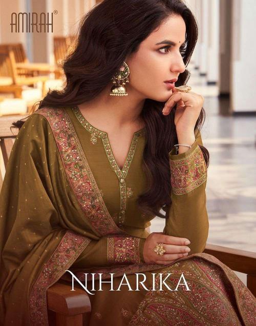 Amirah Niharika Series 17021-17026 Minakari Jacquard Fancy Wholesale Salwar Kameez in Surat