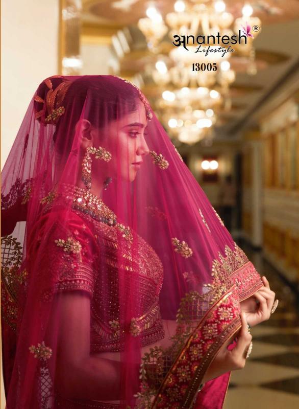 Anantesh Lifestyle Wedding Bride Vol 2 Series 13004-13005 Mirror Work Wholesale Readymade Velvet Chaniya Choli in Surat