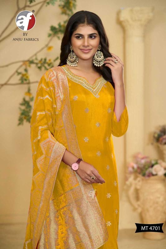 ANJU FAB MT 4701 Dola Silk Jacquard Wholesale Readymade Combo Suits in Surat