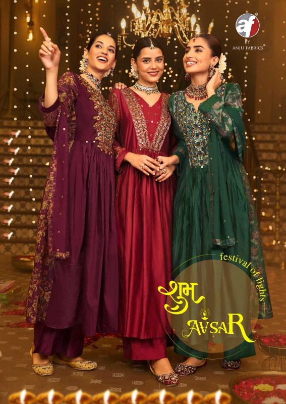 Anju Fab Shubh Avasar Series 4061-4065 Viscose Diwali Special Wholesale ReadyMade Salwar Kameez in Surat