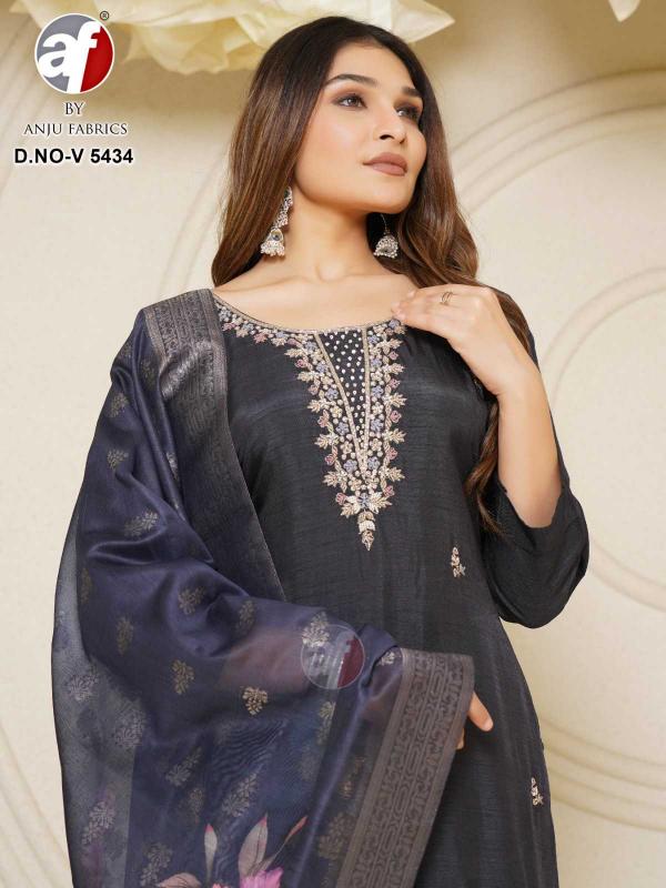 Anju Fab V 5434 Dola Silk , Wholesale Readymade Suits Collection in Surat