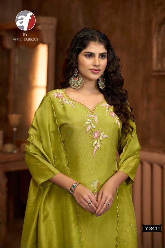 Anju Fab Y 8411 Tissue Shimmer Wholesale Readymade Salwar Kameez in Surat