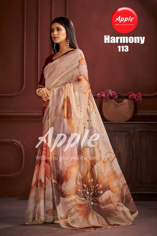 Apple Saree Harmony Vol 1 Series 101-116 Organza Wholesale Sarees Surat