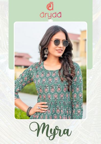 Aryaa Myra Vol-1 Series 1002-1007 Cotton | Wholesale Short Tops & Kurtis in Surat