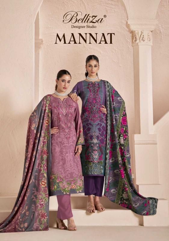 Belliza Designer Mannat Series 982001-982006 Viscose Pashmina Winter Wholesale Salwar Kamiz in Surat