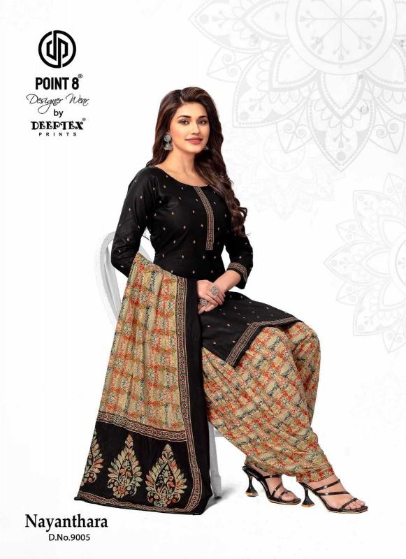 DEEPTEX POINT 8 NAYANTHARA VOL 9 Series 9001-9010 Elegant Wholesale Readymade Patiala Salwar Kameez in Surat