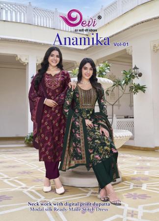 Devi Anamika Vol-1 Series 1001-1008 Muslin , Wholesale Readymade Suits Collection in Surat