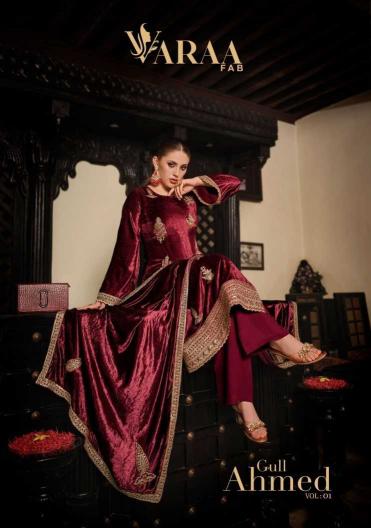 Gull Ahmed Varaa Fab Series 101 to 106 Viscose Velvet Wholesale  Salwar Kameez in Surat