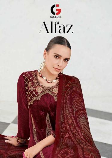 Gull Jee Alfaz Series 50001-50006 Viscose Velvet Winter Wholesale Salwar Suits In Surat