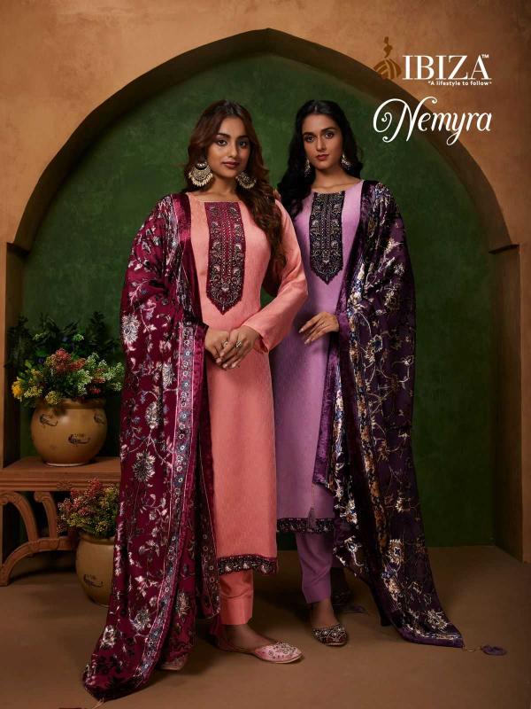 Ibiza Nemyra Series 15720-15723 Moroccan Silk Jacquard Wholesale Suits in Surat