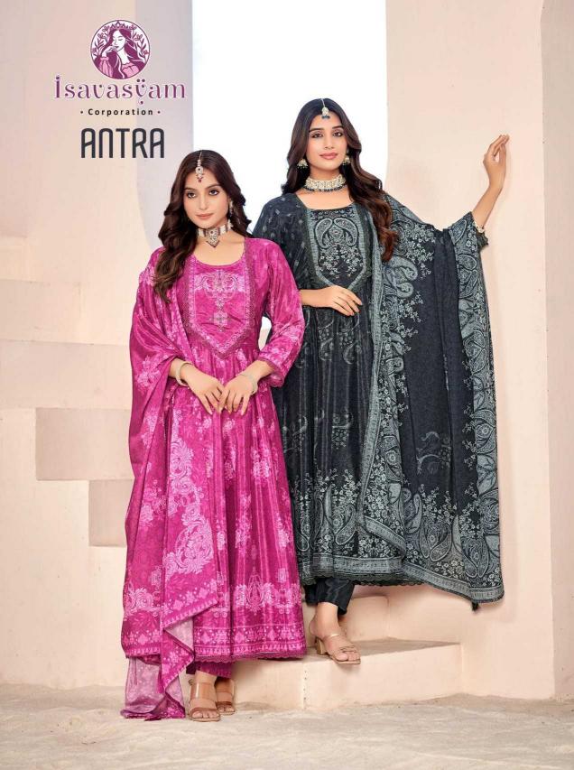 Isavasyam Corporation Antra Series 1001 to 1006 Anarkali Digital Prin Wholesale Ready-made Salwar Kameez in Surat