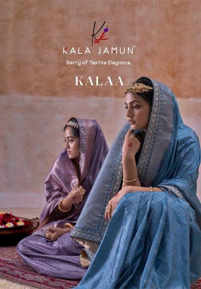  Kala Jamun Kalaa Series 401 to 405 Fancy Designer Collection Wholesale Satin Sarees In Surat