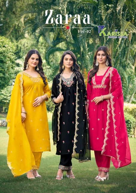 Karissa Zaraa Vol 2 Series 2001 to 2004 Viscose Dola Silk Wholesale Readymade Classic Look Salwar Kameez in Surat