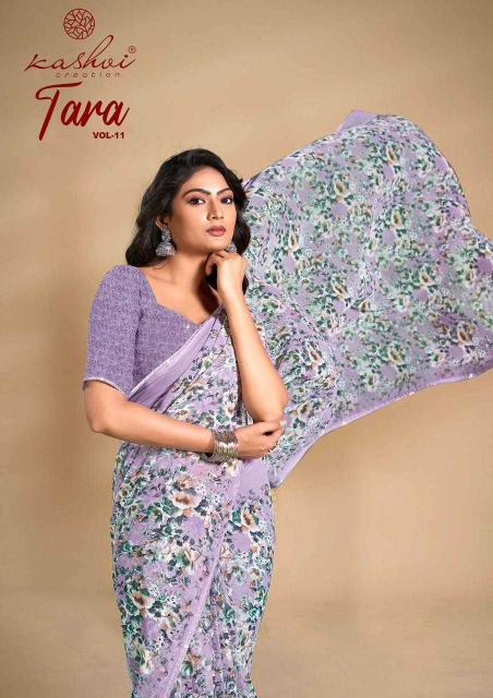 Kashvi Creation Tara Vol 11 Series 1101 to 1108 Weightless Stylish Wholesale Sarees in Surat