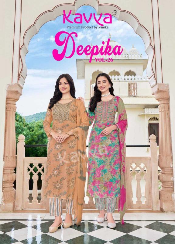 Kavya Deepika Vol 26 Series 26001-26010 Capsule Print Wholesale Ready-made Elegant Style Suit Surat