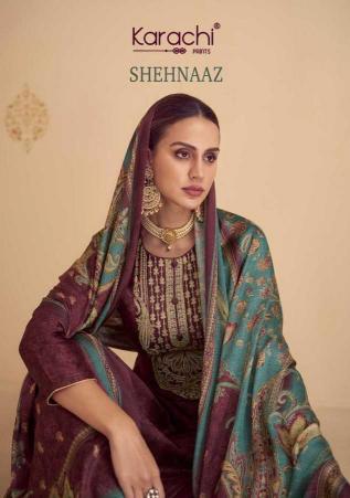 Kesar Karachi Shehnaaz Series 59001-59004 Russian Silk Print Wholesale Salwar Kameez in Surat