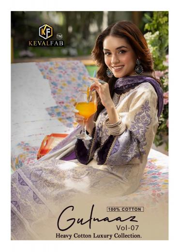 Keval Gulnaaz Vol-7 Series 7001 to 7006 Cotton | Wholesale Pakistani Salwar Kameez in Surat