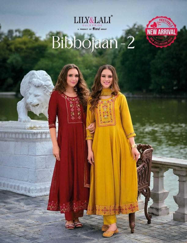 Lily & Lali Bibbojaan Vol 2 Series 22801 to 22806 Embroidery Vichitra Silk Wholesale Readymade Suits in Surat