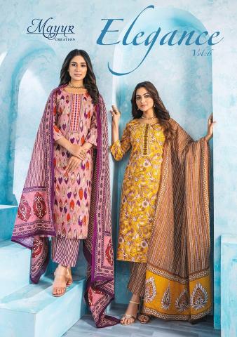 Mayur Elegance Vol-6 Series 6001-6010 Heavy Cotton | Wholesale Salwar Kameez in Surat