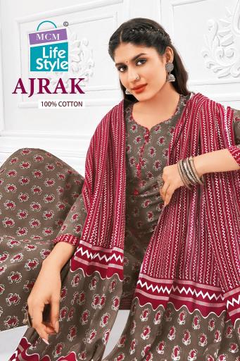 MCM Ajrak Series 009-018 Pure Cotton Wholesale Salwar Kameez in Surat | Best Price