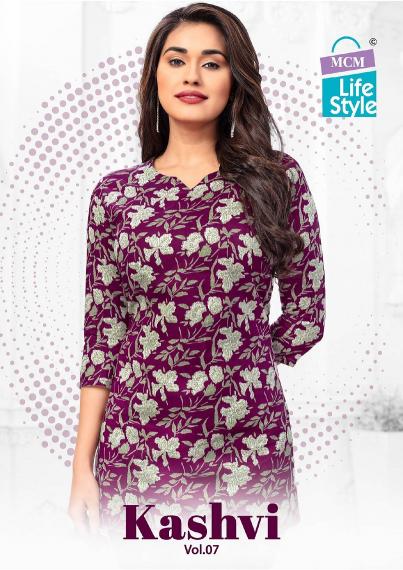 MCM Kashvi Vol-7 Series 92 to 101 Cotton | Wholesale Cotton Short Tops & Kurtis in Surat