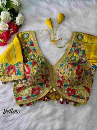 ONS Traditional Navratri Apple Cut Blouse - Heavy Italian Silk, Wholesale Blouse in Surat