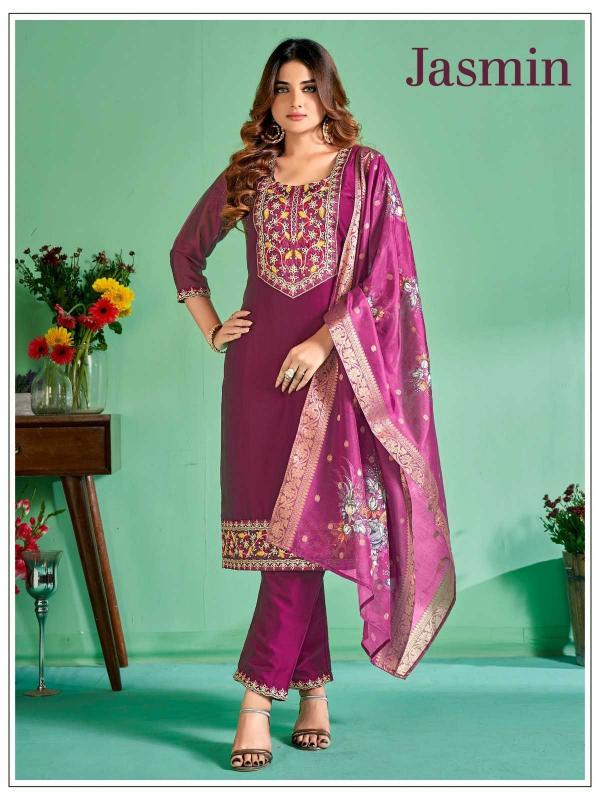 PR Jasmin Silk Elegant Style Wholesale Readymade Salwar Kameez from Surat